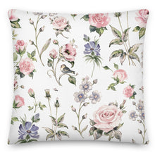 Load image into Gallery viewer, Rose and Wildflower floral cushion
