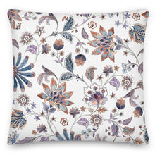 Load image into Gallery viewer, Hand Drawn Floral White Cushion