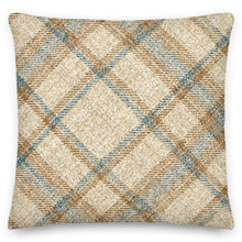 Load image into Gallery viewer, Checker Gingham Beige Cushion