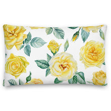 Load image into Gallery viewer, white rose pillow