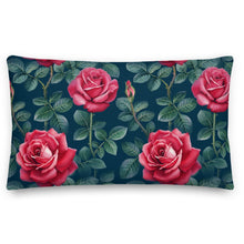 Load image into Gallery viewer, Water Colour Rose Premium Pillow