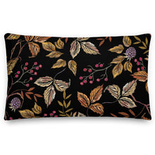 Load image into Gallery viewer, Autumn Leaves Black pillow