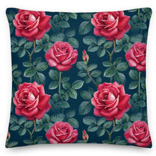 Load image into Gallery viewer, Water Colour Rose Premium cushion
