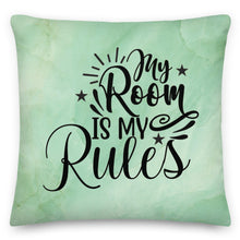 Load image into Gallery viewer, My room is my rules green stone cushion