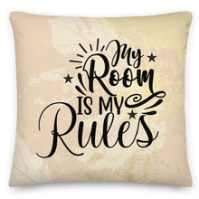 Load image into Gallery viewer, My room is my rules. Yellow botanical cushion