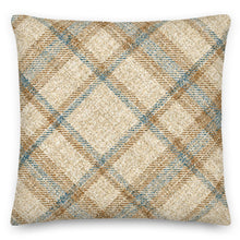 Load image into Gallery viewer, Checker Gingham Beige Cushion