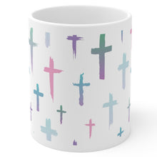 Load image into Gallery viewer, Water Colour Cross Glossy Mug