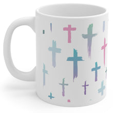 Load image into Gallery viewer, Water Colour Cross Glossy Mug