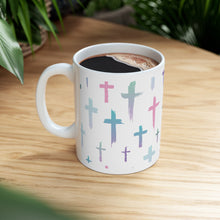 Load image into Gallery viewer, Water Colour Cross Glossy Mug