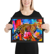 Load image into Gallery viewer, Colourful Tiger Framed Poster - Black Frame