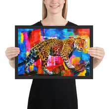 Load image into Gallery viewer, Colourful Tiger Framed Poster - Black Frame