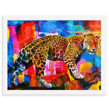 Load image into Gallery viewer, Colourful Tiger Framed Poster - White Frame