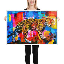 Load image into Gallery viewer, Colourful Tiger Framed Poster - White Frame