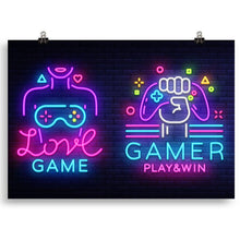 Load image into Gallery viewer, X Large Love Game Gamer Poster 70 x 100 cm