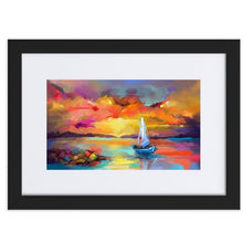 Load image into Gallery viewer, Lost At Sea Matte Framed Poster Black Frame