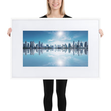 Load image into Gallery viewer, Waterfront City Skyline Framed Poster