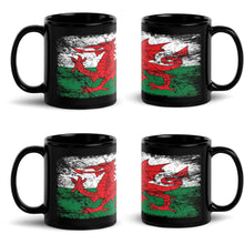 Load image into Gallery viewer, Y Ddraig Goch - The Welsh Dragon Black Mug