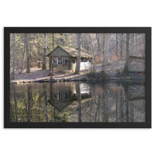 Load image into Gallery viewer, Log Cabin in the woods wall art