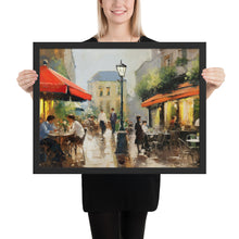 Load image into Gallery viewer, Old City Oil Painting Framed Poster - Black Frame