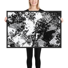Load image into Gallery viewer, Black & White Abstract Art Framed Poster