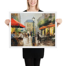 Load image into Gallery viewer, Old City Oil Painting Framed Poster - White Frame
