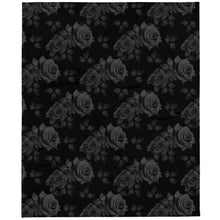 Load image into Gallery viewer, gothic Rose black blanket