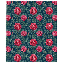 Load image into Gallery viewer, Water Colour Rose Throw Blanket