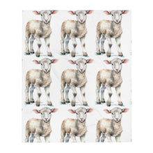 Load image into Gallery viewer, Cwtch Lamb white throw over blanket
