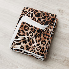 Load image into Gallery viewer, fluffy leopard print throw over