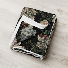 Load image into Gallery viewer, black floral granny blanket