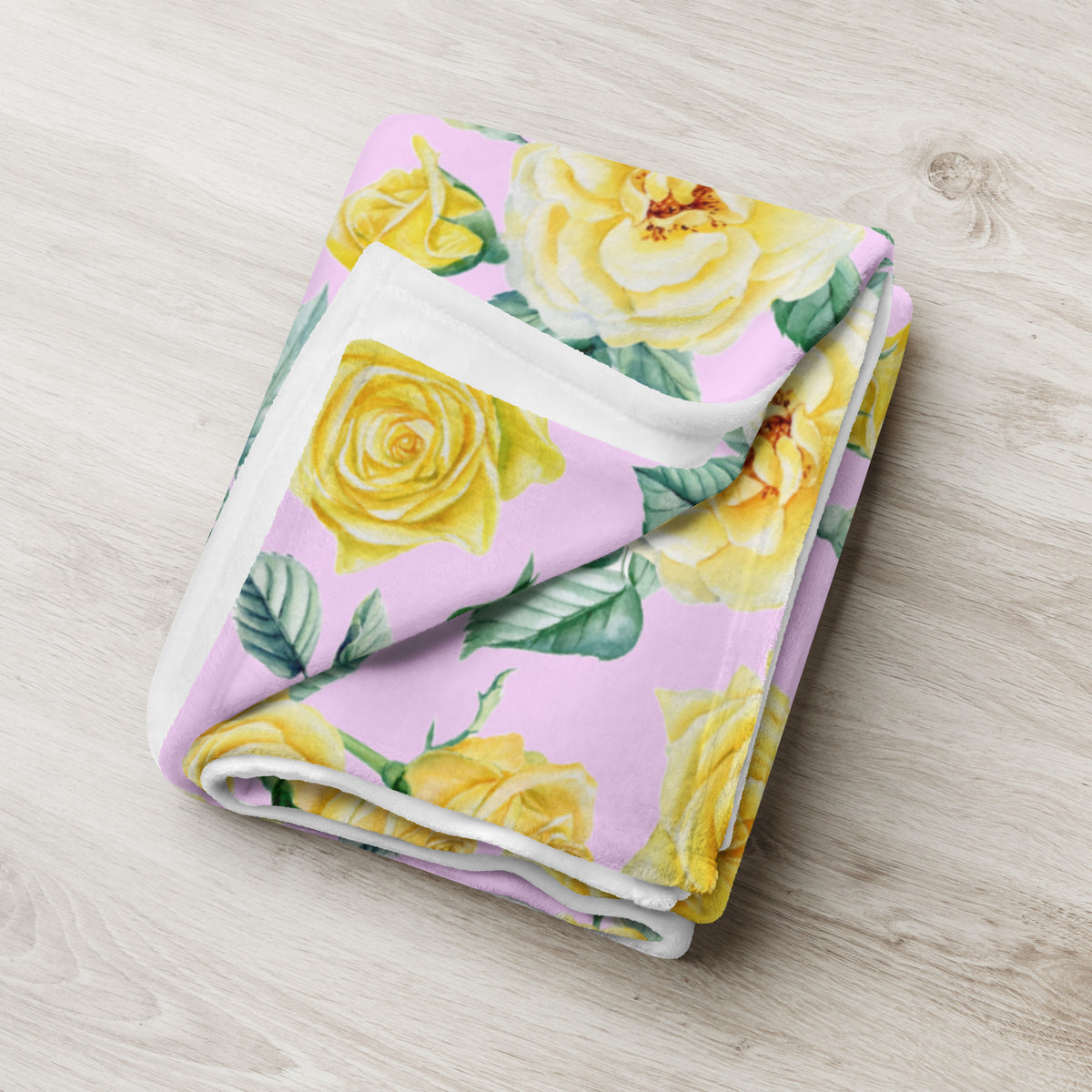 Yellow Roses Yellow Floral Throw Blanket Yellow Rose Floral Pink