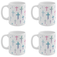 Load image into Gallery viewer, Water Colour Cross White Glossy Coffee Mugs