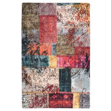 Load image into Gallery viewer, None Slip Machine Washable Rectangle Rug -MULTICOLOURED Patchwork
