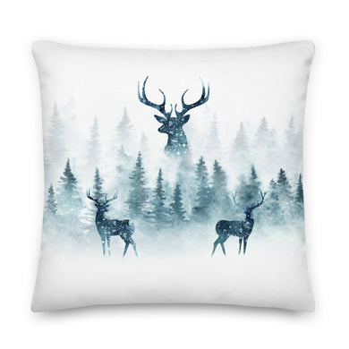 Reindeer White Christmas Cushions