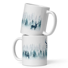 Load image into Gallery viewer, Reindeer White Glossy Christmas Mug
