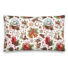 Load image into Gallery viewer, Traditional Christmas Decor White Pillow
