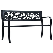 Load image into Gallery viewer, VidaXL Garden Bench 125 cm Black Steel
