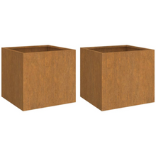 Load image into Gallery viewer, VidaXL Planters 2 pcs 32 x 30 x 29 cm Corten Steel
