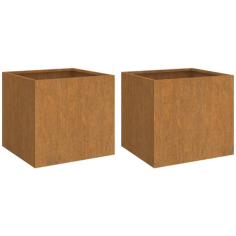 VidaXL Planters 2 pcs 32 x 30 x 29 cm Corten Steel