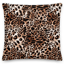 Load image into Gallery viewer, leopard skin square cushion
