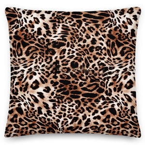 leopard skin square cushion