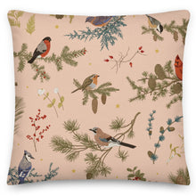 Load image into Gallery viewer, winter bird square cushion
