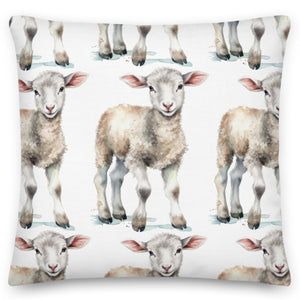 Cwtch Lamb White Childrens Cushion