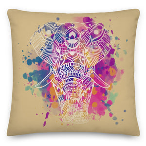 Bohemian Elephant Brown Cushion