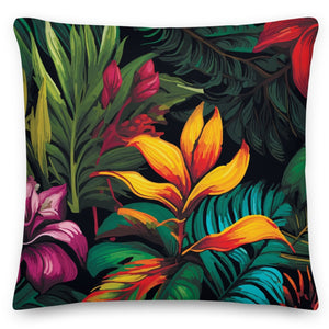 tropical jungle feature cushion