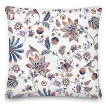 Load image into Gallery viewer, Hand Drawn Floral White Cushion
