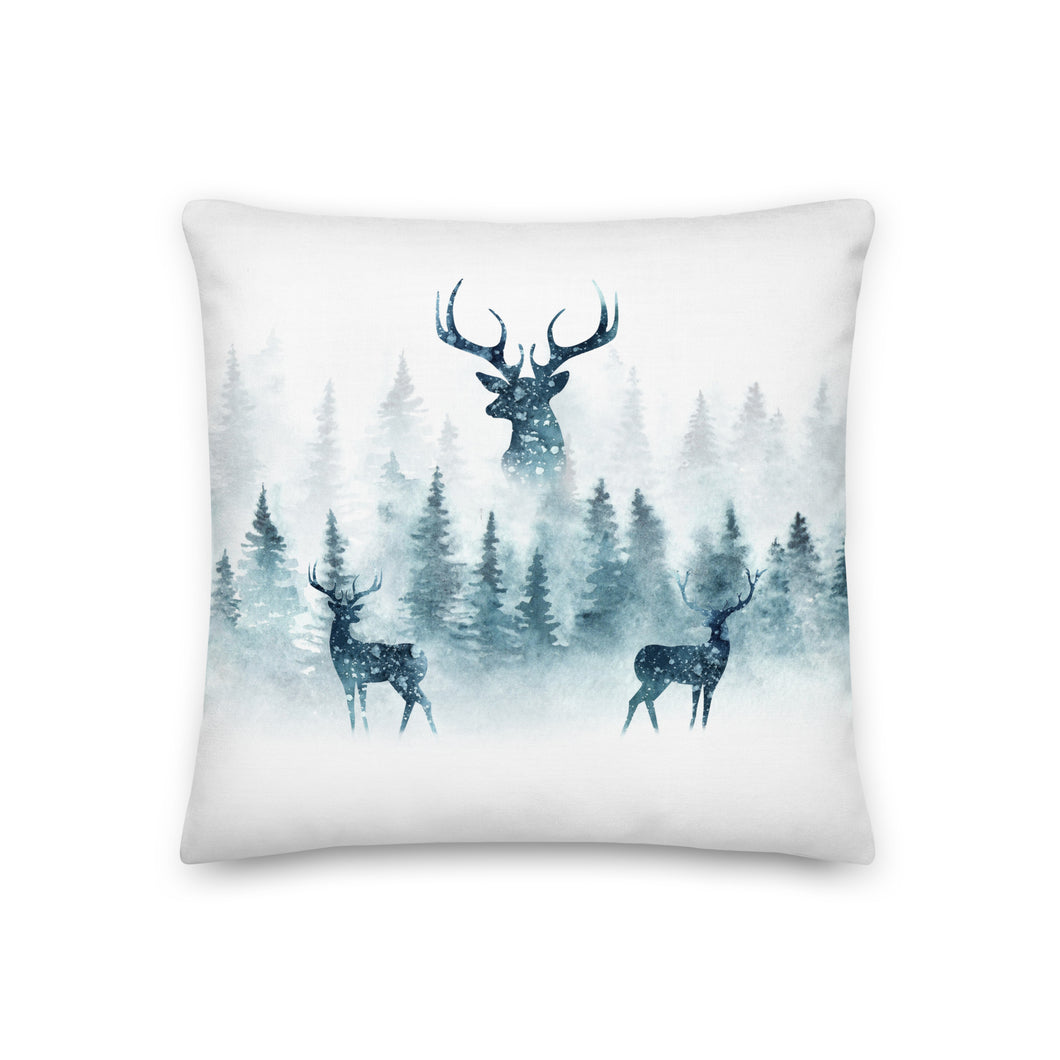 Reindeer White Christmas Cushions