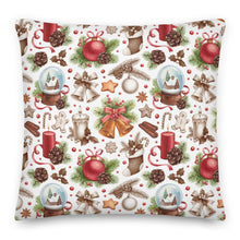 Load image into Gallery viewer, Traditional Christmas Decor White Cushion
