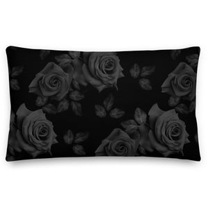 black rose pillow
