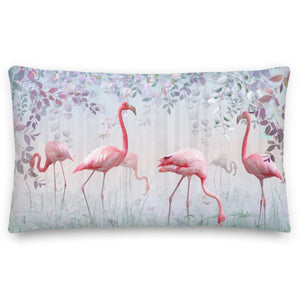 Flamingos In Paradise Cushion